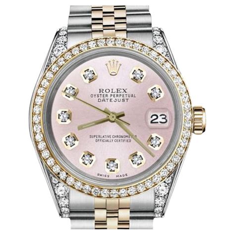 used rolex 31|Rolex 31mm diamond bezel.